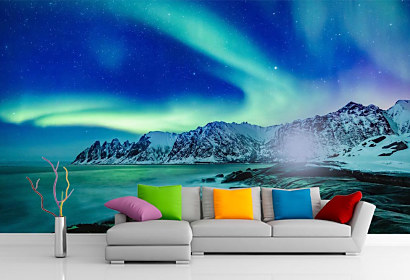 Fototapeta Polárna žiara Aurora Borealis